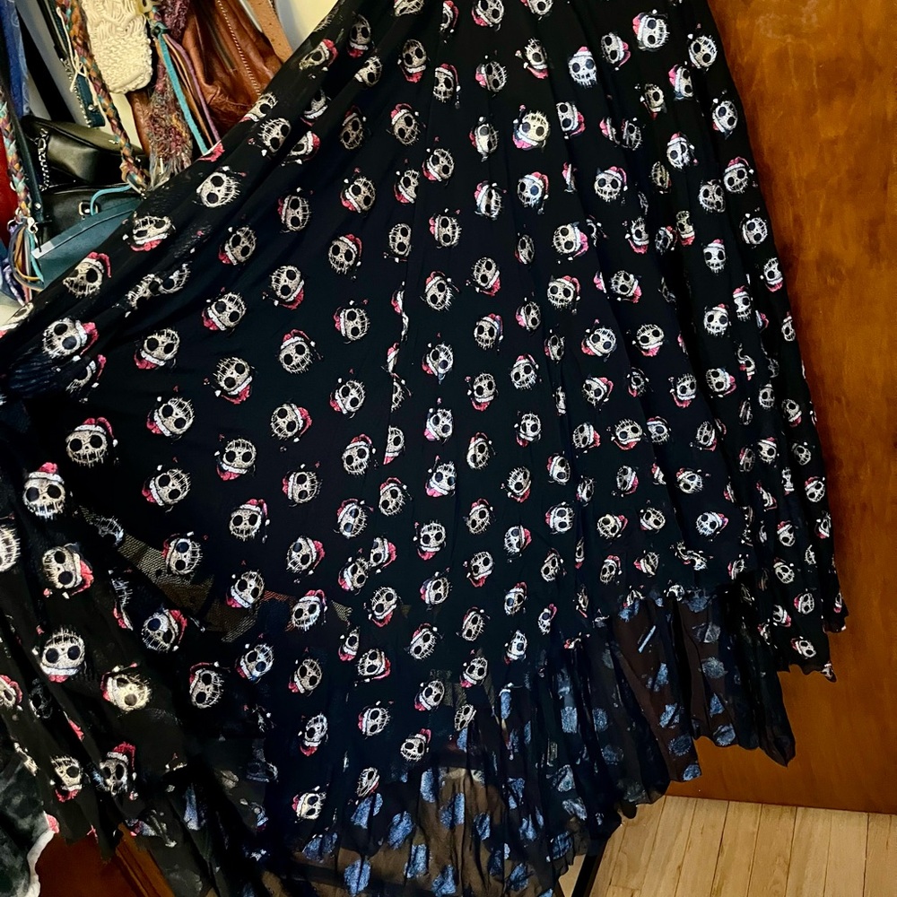 Blackmilk Route 666 Santa Claws Handkerchief Maxi Dress High Low Jackskellington - Picture 6 of 10